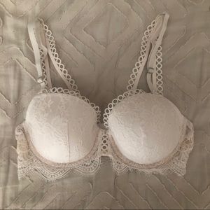 dream angels circle lace mesh lined demi bra 32 D